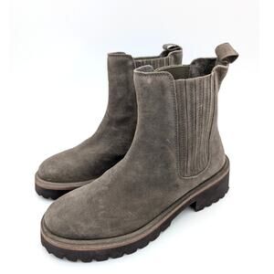 Seychelles Cashew Chelsea Boots Round Toe Women's Taupe Suede Size US6.5 EU37